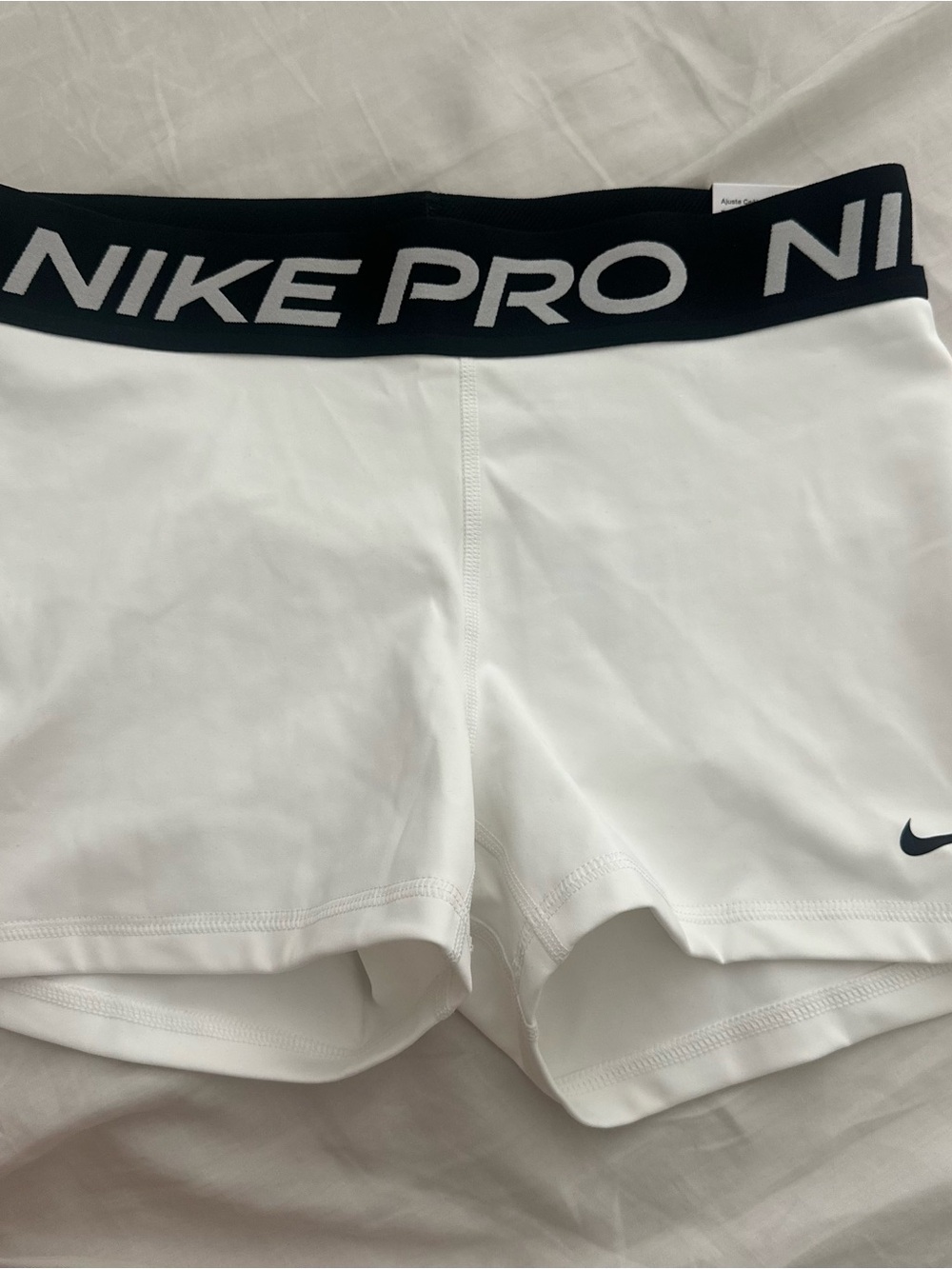 Nike Pro White 3 inch Shorts